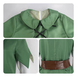 Peter Pan Cosplay Costume Jumpsuit Hat Belt Halloween Carnival Party Disguise Suit