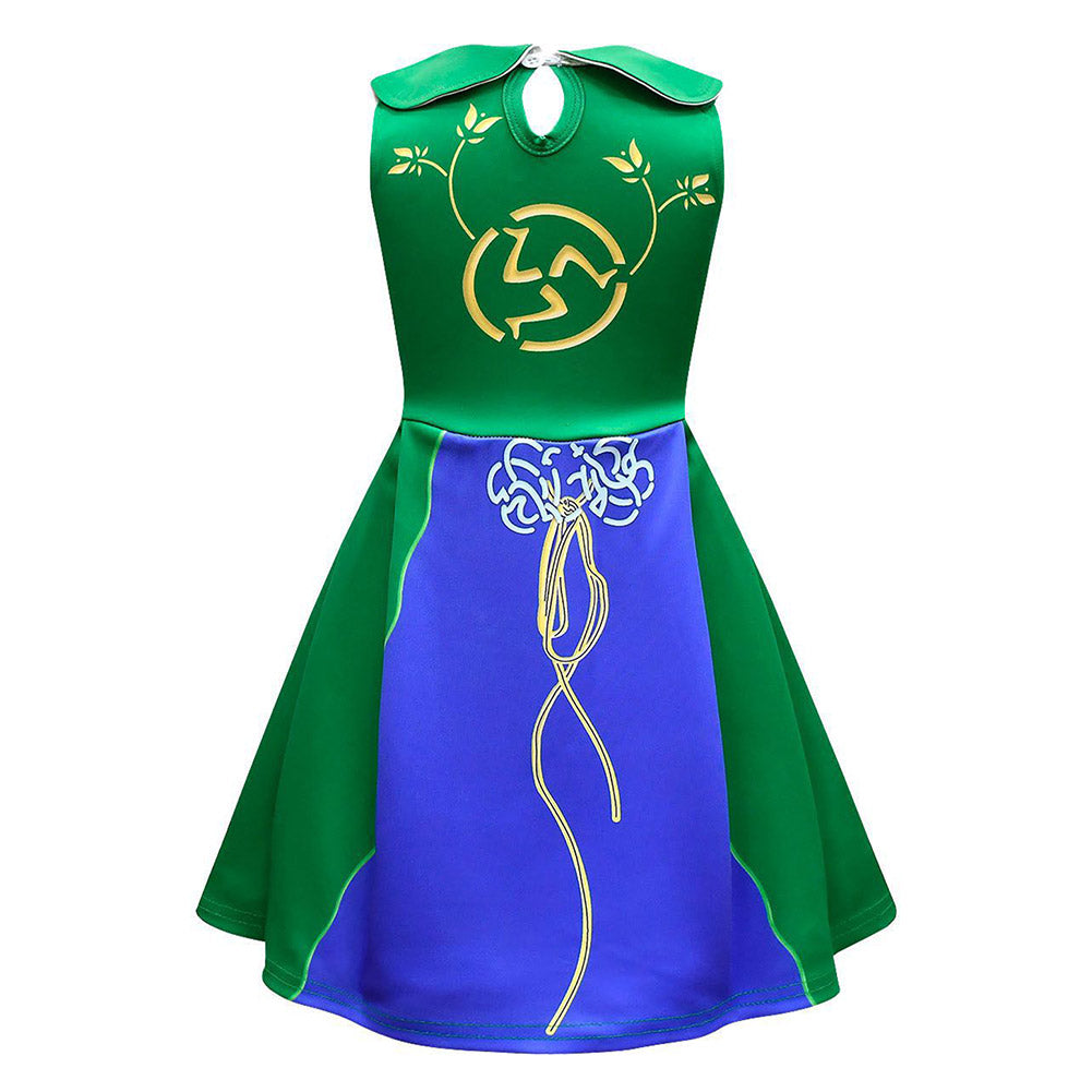 4Pcs Kids Children Hocus Pocus Winifred Sanderson Cosplay Costume Outfits Halloween Carnival Suit