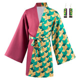 KNY Tomioka Giyuu Cosplay For Adult Male Costumes Halloween Carnival Suit With Earrings Belt