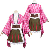 Demon Slayer Fifth Anniversary Kanroji Mitsuri Kimono Cosplay Costume Outfits Halloween Carnival Suit