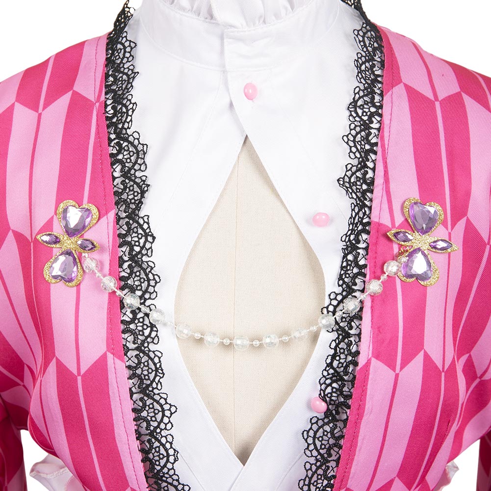 Demon Slayer Fifth Anniversary Kanroji Mitsuri Kimono Cosplay Costume Outfits Halloween Carnival Suit