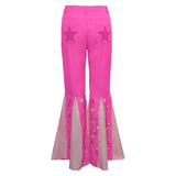 Barbie Cosplay Costume Retro Bell-Bottoms Halloween Carnival Suit