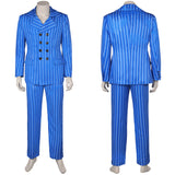 Doctor Who Season 14 TV The Doctor Blue Striped Suit Cosplay Costume Outfits