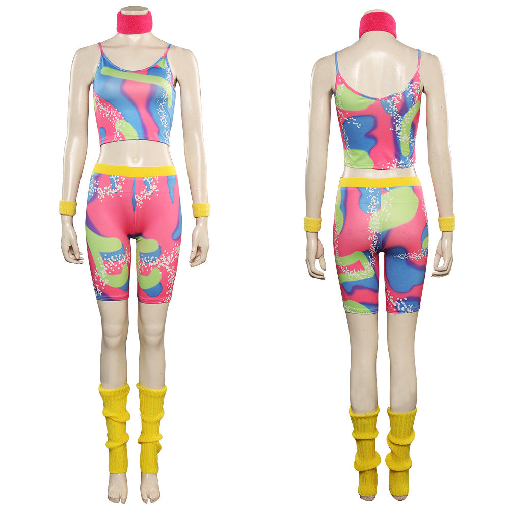 Barbie Print Sportswear Outfits Cosplay Costume Halloween Carnival Suit
