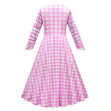 Barbie 2023 Kids Children Girls Cosplay Costume Pink Long Seeve Cape Outfits Halloween Carnival Suit
