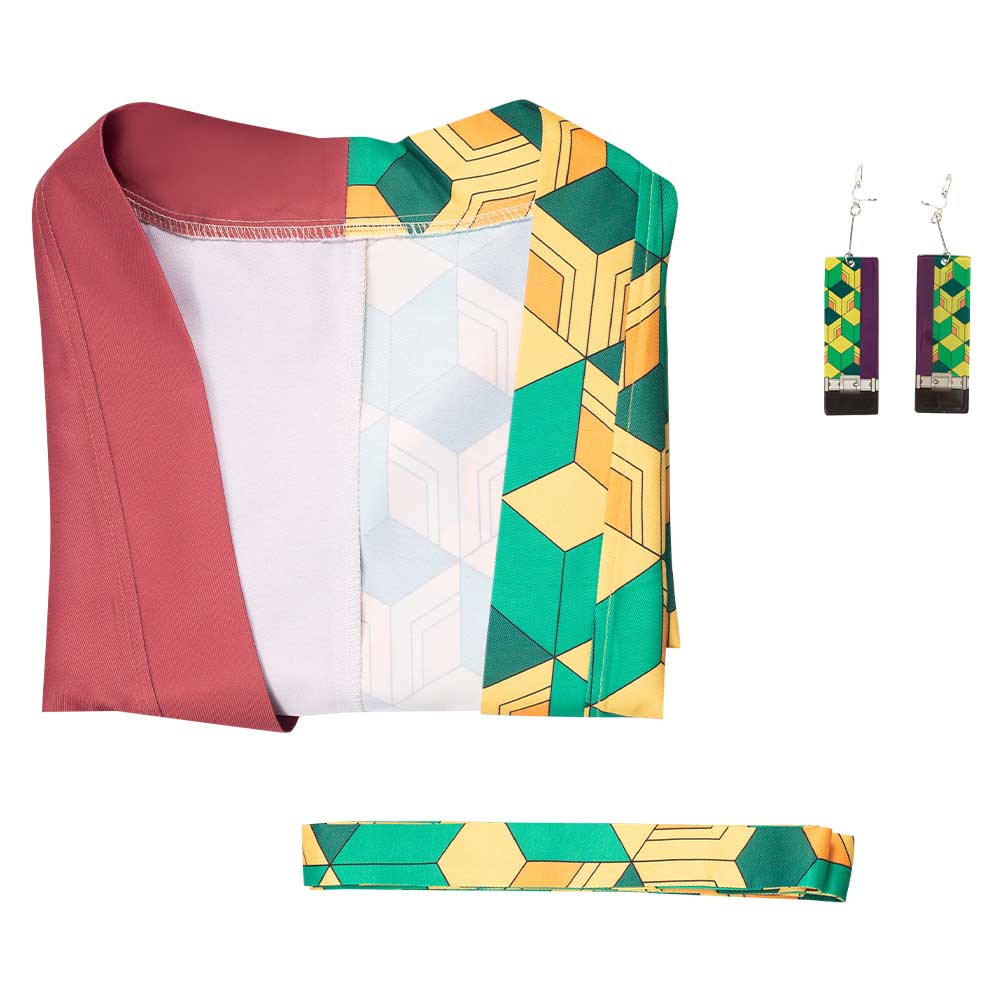 KNY Tomioka Giyuu Cosplay For Adult Male Costumes Halloween Carnival Suit With Earrings Belt