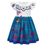 Kids Girls Encanto Mirabel Cosplay Costume Dress Outfits Halloween Carnival Suit