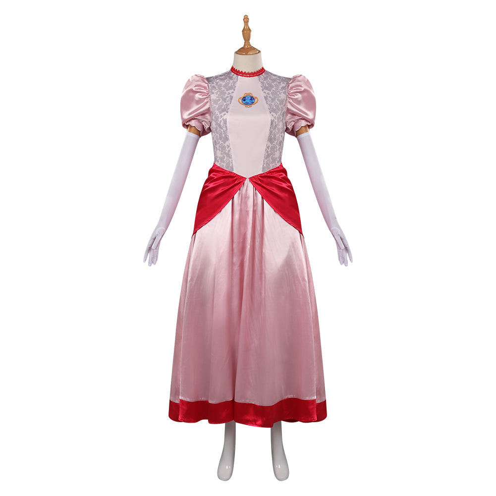 Cosplay Costume Halloween Carnival Party Disguise Suit peach The Super Mario The Super Mario Bros. Movie
