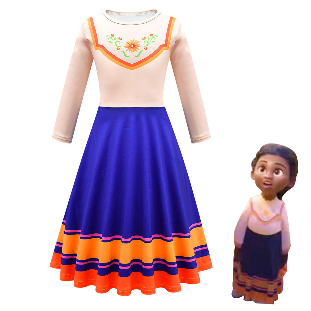 Encanto Cosplay Costume Kids Children Dress Outfits Halloween Carnival Suit