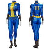 Fallout 76 Shelter Female Blue Jumpsuit Cosplay Costume Outfits Halloween Carnival Suit