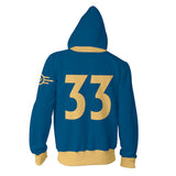 Fallout Game 33 Shelter Cosplay Adult Original Hoodie 3D Printed Hooded Zip Up Sweatshirt