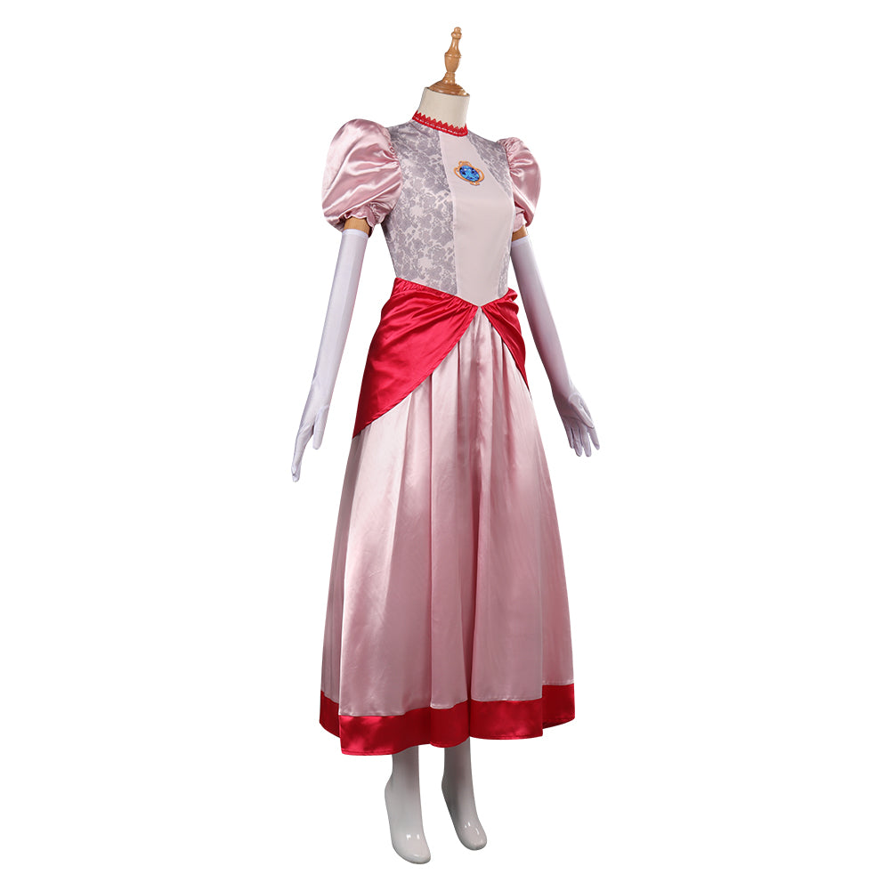 Cosplay Costume Halloween Carnival Party Disguise Suit peach The Super Mario The Super Mario Bros. Movie