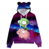 Invader ZIM Cosplay Hoodie 3D Printed Hooded Sweatshirt Kids Children Casual Streetwear Pullover