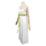 Final Fantasy VII Aerith Gainsborough White Gown Dress Cosplay Costume Outfits Halloween Carnival Suit