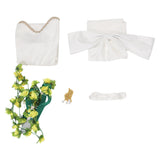 Final Fantasy VII Aerith Gainsborough White Gown Dress Cosplay Costume Outfits Halloween Carnival Suit