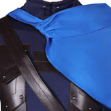 Final Fantasy VII Rebirth Cloud Strife Blue and Black Combat Suit Set Cosplay Costume Outfits Halloween Carnival Suit