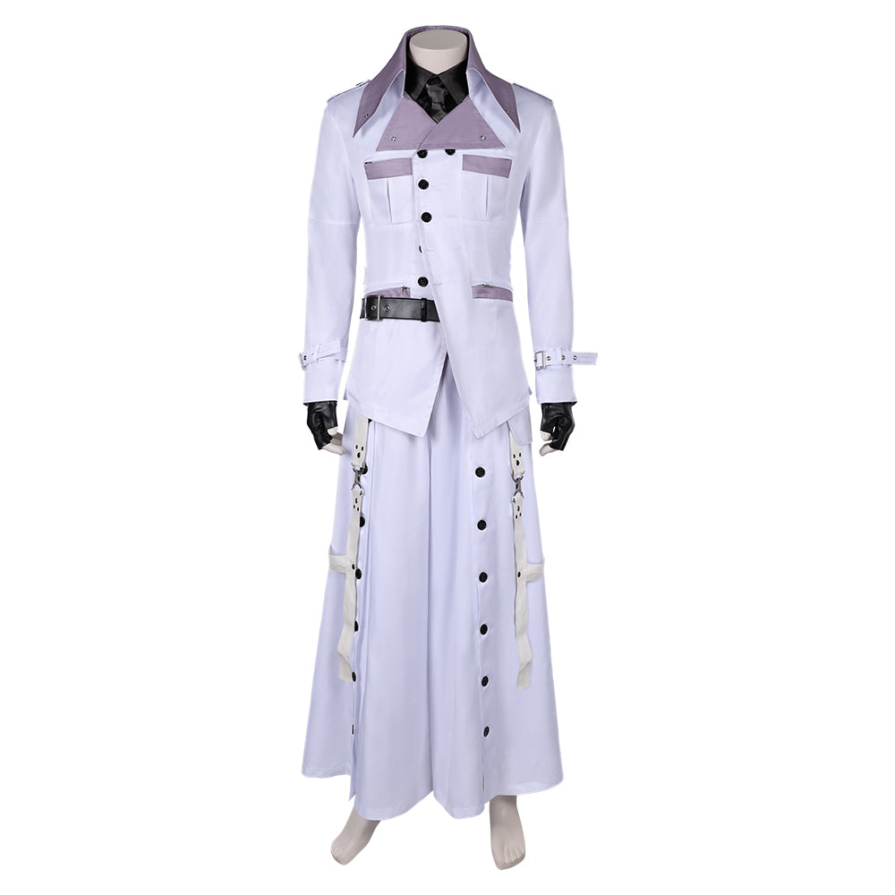 Final Fantasy VII Rufus Shinra White Outfits Cosplay Costume Outfits Halloween Carnival Suit