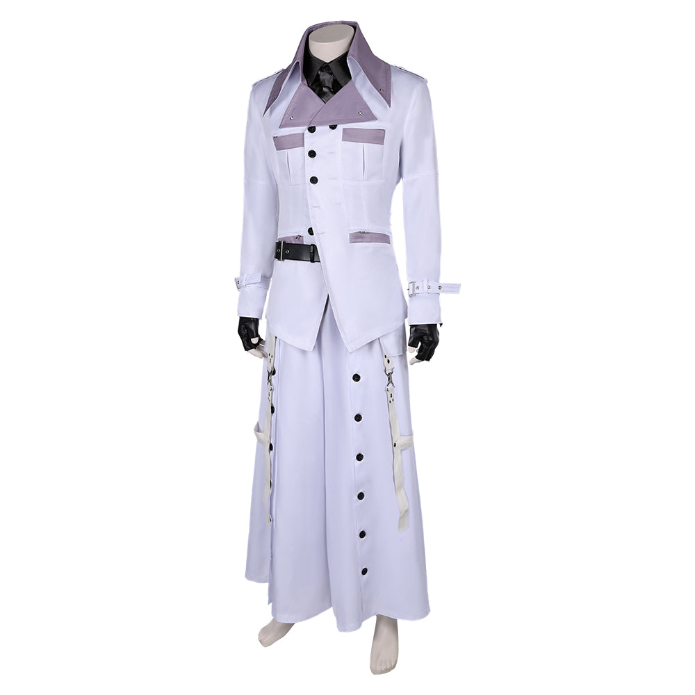 Final Fantasy VII Rufus Shinra White Outfits Cosplay Costume Outfits Halloween Carnival Suit