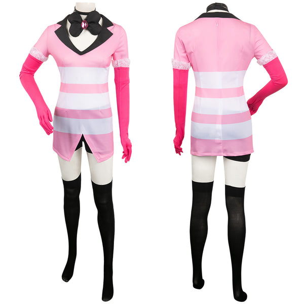 Hazbin Hotel Angel Dust Skintight Suit Cosplay Costume Outfits