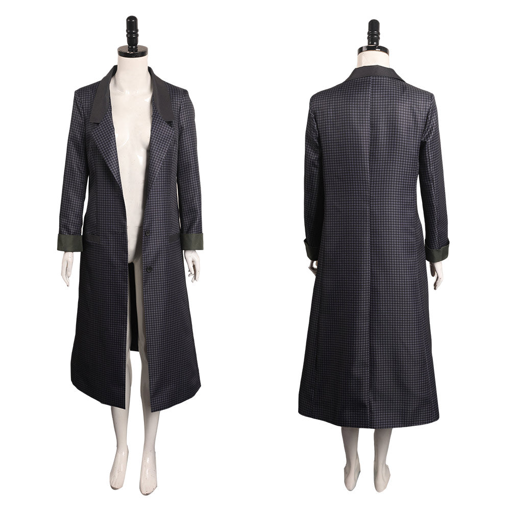 Loki Sylvie Houndstooth Coat Cosplay Costume Halloween Carnival