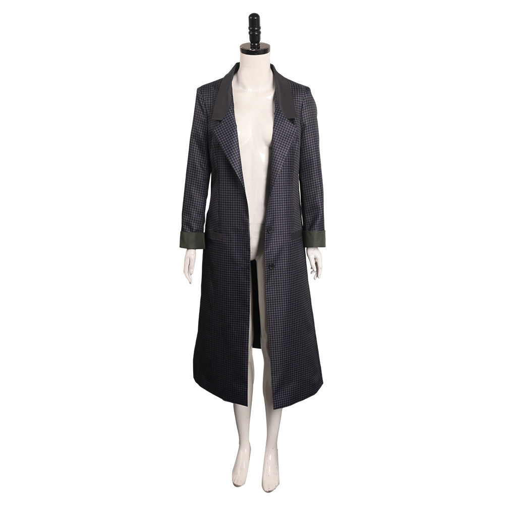 Loki Sylvie Houndstooth Coat Cosplay Costume Halloween Carnival