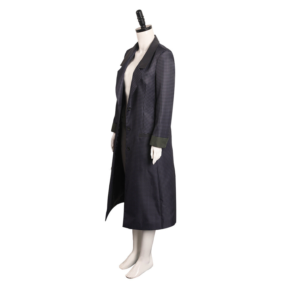 Loki Sylvie Houndstooth Coat Cosplay Costume Halloween Carnival