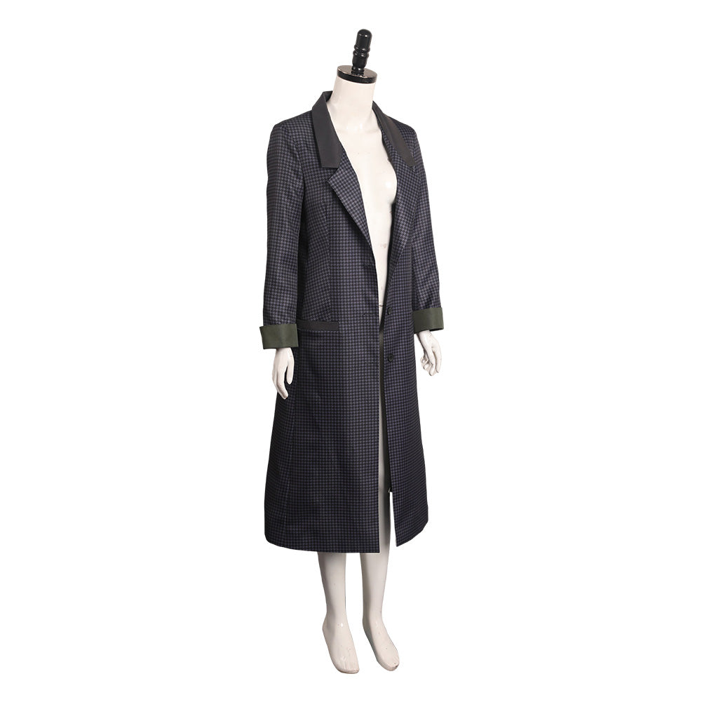 Loki Sylvie Houndstooth Coat Cosplay Costume Halloween Carnival