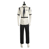 One Piece Life-action Navy White Short Sleeve Suit TV Series Cosplay Costume Outfits