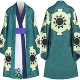 One Piece Roronoa Zoro Wano Country Arc Kimono Kids Children Cosplay Costume Outfits Halloween Carnival Suit