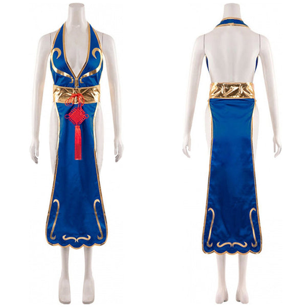 Street Fighter Chun Li ChunLi retailer Sz S Blue Dress Uniform Cosplay Costume Halloween