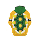 Super Mario Bros King Bowser Koopa Game Character Yellow Hoodie 3D Printed Hooded Pullover Sweatshirt Set