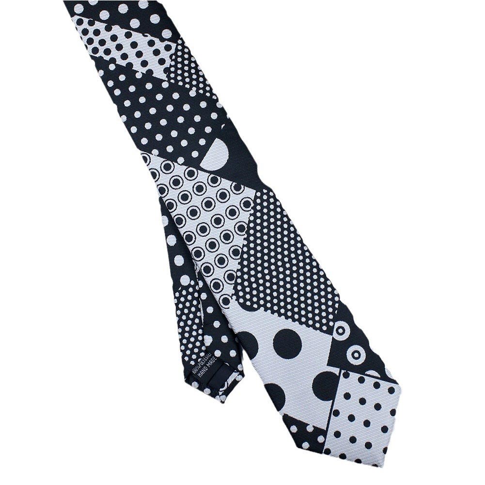 The Mask Jim Carrey Stanley Ipkiss Black and White Speckled Tie Cosplay Necktie Halloween Carnival Costume Accessories