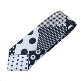 The Mask Jim Carrey Stanley Ipkiss Black and White Speckled Tie Cosplay Necktie Halloween Carnival Costume Accessories