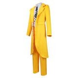 The Mask Stanley Ipkiss Jim Carrey Movie Character Yellow Suit Cosplay Costume