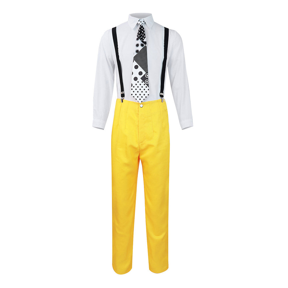 The Mask Stanley Ipkiss Jim Carrey Movie Character Yellow Suit Cosplay Costume
