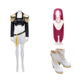 Mira Cosplay Black Leather Stage Outfit For Adult Female Halloween Carnival Suit
