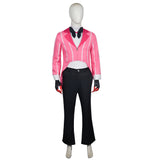 Hazbin Hotel Alastor Pink Cosplay Costume For Adult Male Halloween Carnival Party Suit