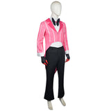 Hazbin Hotel Alastor Pink Cosplay Costume For Adult Male Halloween Carnival Party Suit