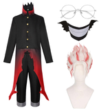 DANDADAN Costume Okarun Cosplay Black Suit For Adult Unisex Halloween Carnival Suit