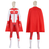 Invincible 2025 Omni-Man Nolan White Red Jumpsuit Cosplay Costume Halloween Carnival Suit