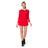 Star Trek Red Uniform Dress For Women Cosplay Costumes Halloween Carnival Suit