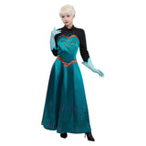 Movie Frozen Elsa Queen Costume Women Dress Outfit Cosplay Costume Halloween Carnival Costume