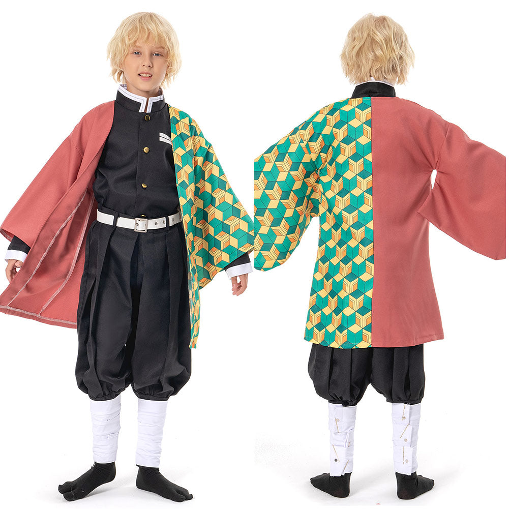 Tomioka Giyuu Anime Demon Slayer Kimetsu no Yaiba Cosplay Costume Kids Children Uniform Outfit