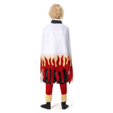 Demon Slayer: Kimetsu no Yaiba Halloween Carnival Suit Rengoku Kyoujurou Cosplay Costume Kids Children Coat Pants Cloak Outfits