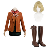 Resident Evil 4 Remake Ashley Graham Cosplay Costume Dress Coat Outfits