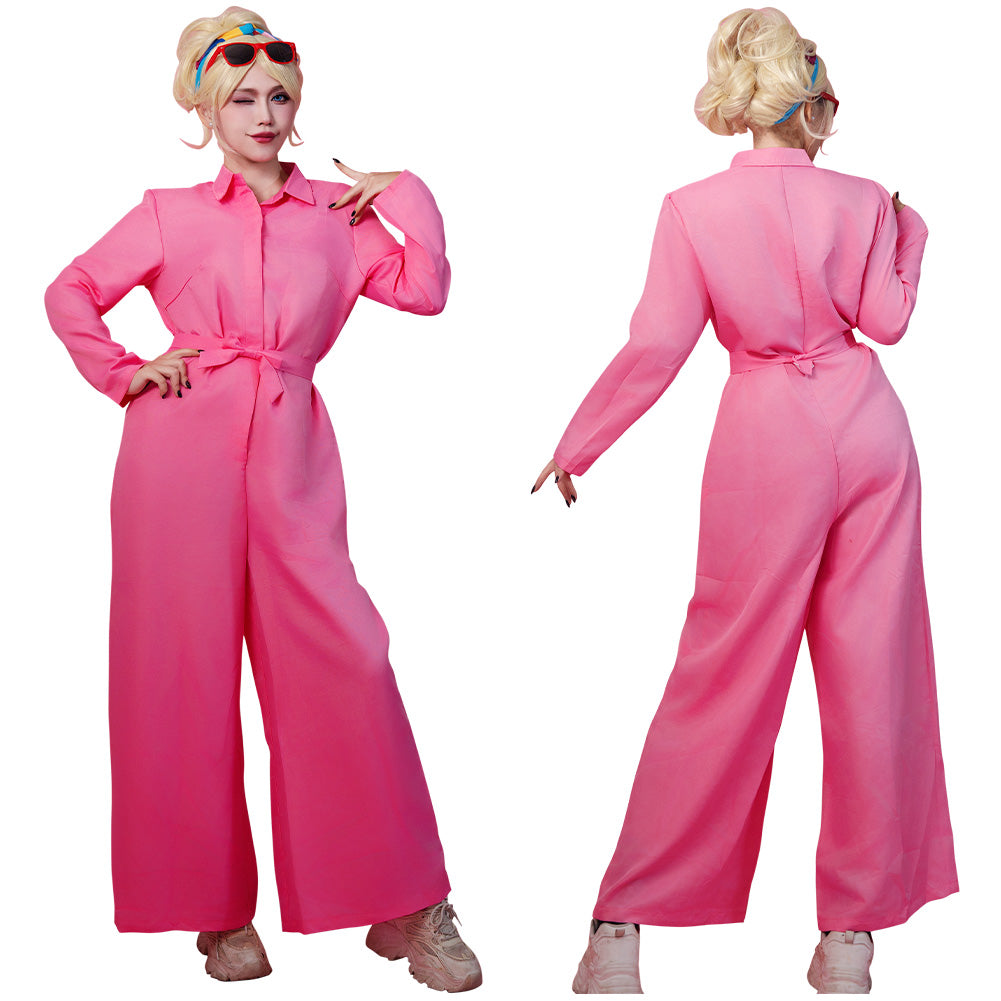 Barbie Pink Jumpsuit Cosplay Costume Halloween Carnival Suit –