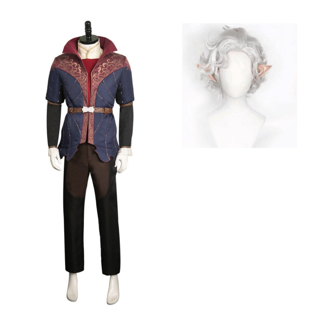 Baldur‘s Gate 3 Game Astarion Medieval Printed Cosplay Costume Outfits Halloween Carnival Suit