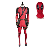 Deadpool 3 Wade Wilson Red Printed Jumpsuit Cosplay Costume Outfits