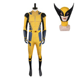 Deadpool 3 Wolverine Yellow Printed Combat Jumpsuit Cosplay Costume Outfits Halloween Carnival Suit