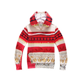 Hoodies for Girls Moana Outfit 3D Pattern Sweatshirt for Kids Red